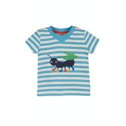 Top - Frugi - EASY ON - ANT - Blue Stripe 