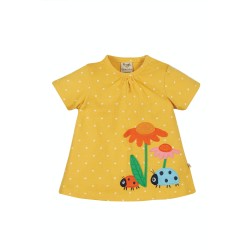 Top - GARDEN - Frugi - Eva - Yellow Ladybird Bug  with Flowers 