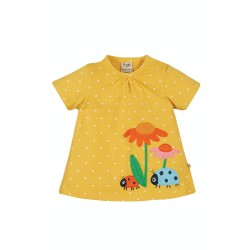 Top - Frugi - Eva - Yellow Ladybird Bug  with Flowers  - last size