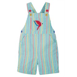 Trousers - Dungarees - Summer - Frugi - Godrevy - Light Summer - Parakeet parrot 