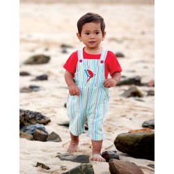 Trousers - Dungarees - Summer - Frugi - Godrevy - Light Summer - Parakeet parrot 
