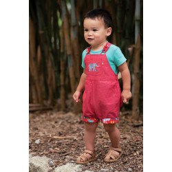 Trousers - Dungarees - Summer - Frugi - Reversible - Rury - Summer - True Red India Animals 