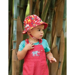 Trousers - Dungarees - Frugi - Reversible - Rury - Summer - True Red India Animals 