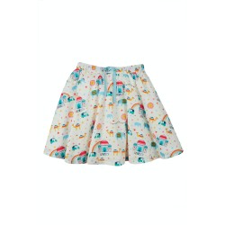 Dress and Skirt - Frugi - Fiona - Full Skirt - At the Taj - White Indian Animals - flash no return offer