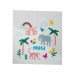 Muslin  and Blankets - Frugi -  Muslin  - 2 Pack - Elephant , Flowers and Rainbow -  sale