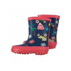 Shoes and Slippers - Outerwear - FRUGI - Welly Wellington Boots Shoes  - Puddle Buster- Marine Blue Farm Tractors -  size shoe 13 (EU 32) and 2  (EU 34) -  last 2 in clearance sale