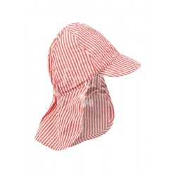 Sun and swim - Hat - Frugi - Seersucker Legionnaires Hat - Red Stripe