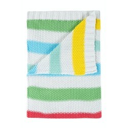 Muslins and Blankets - Blanket - Frugi - Welcome Home - Rainbow multi stripe 