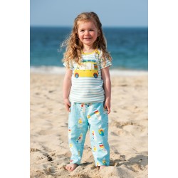 Top - VEHICLES - Frugi - BOBSTER - CAR - sky blue stripe - last size