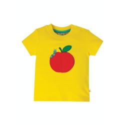 Top - Frugi - APPLE -  short sleeve - Yellow with Peek a boo 