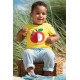 Top - Frugi - APPLE -  short sleeve - Yellow with Peek a boo  - last size