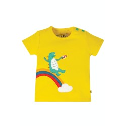 Top - Frugi - SCOUT - Yellow Dinosaur - last size 0-3m