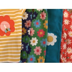 Trousers - Joggers - FLOWERS - Frugi - Daisy Purple Flowers Power