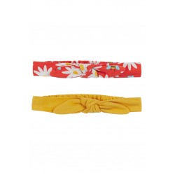 Hair Accessories - Band - FRUGI - Astrid - 2 pc - Orange Daisy Flower Bee and Yellow - 0-5 or 6-12 yr