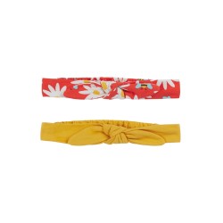 Hair Accessories - Band - FRUGI - Astrid - 2 pc - Orange Daisy Flower Bee and Yellow - 0-5 or 6-12 yr