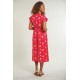 ADULT - Dress - FRUGI - Amalie - Red Flower - ladies UK 10, 12, 14, 16 ,18 - one of each size in sale