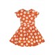 Dress - SKATER - Short sleeves - FRUGI - FLOWERS - DAISY - Orange Flower Bee (matching headbands also available)