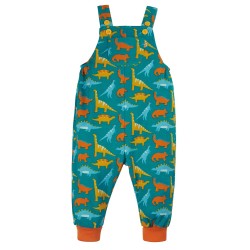 Trousers - Dungarees Parsnips - FRUGI - Blue Jurassic Dinosaurs