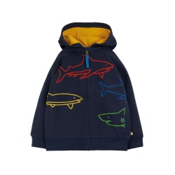 Hoody - Frugi - Luka - SHARKS - last 5 sizes