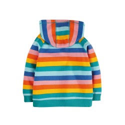 Hoody - RAINBOW - Frugi - STRIPE - Dorothy - Rainbow Pink Blue 
