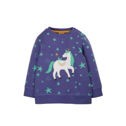 Jumper - Frugi - Sammy - Cosmic Purple Stars Unicorn - sweatshirt 