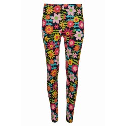 ADULT - Leggings - FRUGI - FLOWERS - Dahlia - Indigo Flower Fields 