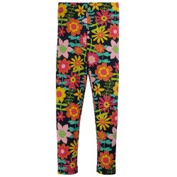 Leggings - Flowers - FRUGI - Leona - Dahlia - Indigo Blue Flower Field 