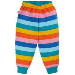 Trousers - Crawlers - Frugi - STRIPE - Mid Pink Rainbow 