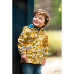 OUTERWEAR - COAT - Frugi - Cats and Dogs - Yellow Paws  - last size