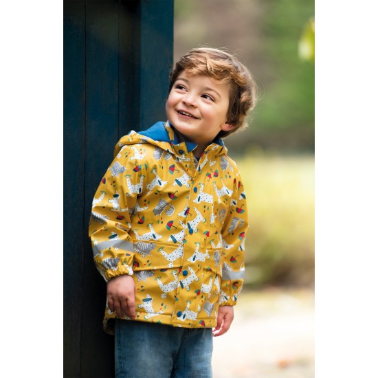 COAT - Frugi - Cats and Dogs - Yellow Paws  - last size