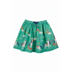 Dress and Skirt - Frugi - SKIRT - Twirly Dream - Pacific Aqua and Unicorns 