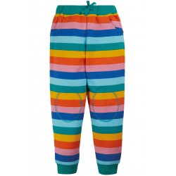 Trousers - Joggers - Frugi - Pink Rainbow Stripe 