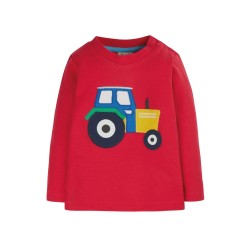 Top - Frugi - Adventure - Red Farm Tractor