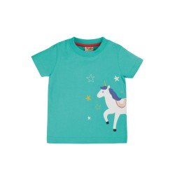 Top - Frugi - Avery - Unicorn - Pacific Aqua 