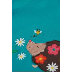 Top - GARDEN - Frugi - Creature - HEDGEHOG - Camper Blue