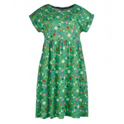 GROWN UP - ADULT- Frugi - Dress - Callie - Green Hedgerow - matching kids dresses and rompers also available - ladies UK 8, UK10  and UK 14  - SS22  -  1 of each left - 35% off clearance sale
