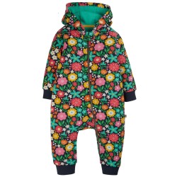 Snuggle Suit - FLOWERS - Baby and Toddler - FRUGI - Kernow Indigo Blue Flowers 
