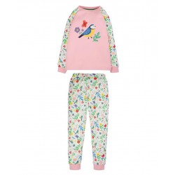 Pyjamas - Frugi - Jamie - Pink Bird 