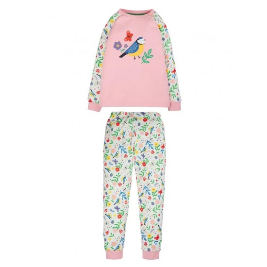 Pyjamas - Frugi - Jamie - Pink Bird 