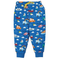 Trousers - Crawlers - Frugi - VEHICLES - Blue land and sea 