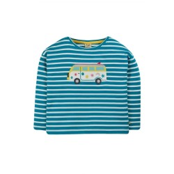 Top - VEHICLES - Frugi - Tori - Blue Breton Land Campervan - last size 7-8y