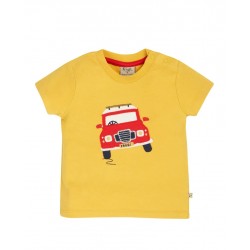 Top - Frugi - Scout - Yellow CAMP VEHICLE 