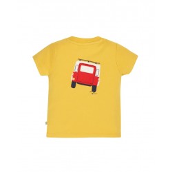 Top - Frugi - Scout - Yellow CAMP VEHICLE 