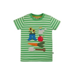 Top - Frugi - Sid- National Trust - Green Stripe Garden