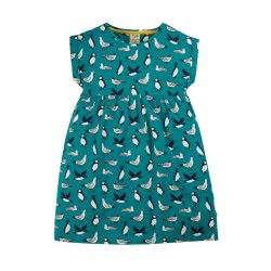 Dress - BIRDS - Frugi - Fran - Camper Blue Sea Birds 