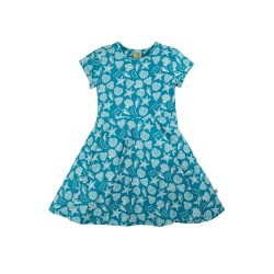 Dress - SKATER - Short sleeves - FRUGI - SEASHELLS - Camper Blue Seashells 