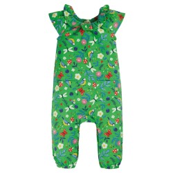 Trousers - Dungarees Playsuit Romper - Frugi - Esther - Green Hedgerow 