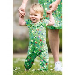 Trousers - Dungarees Playsuit Romper - Frugi - Esther - Green Hedgerow 