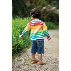 Cardigan - Frugi - Nico - Multi Rainbow Stripe 