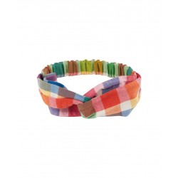 Headband - FRUGI - Hollie - Rainbow Chambray check 